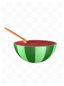 Watermelon cartoon 3D 3D model