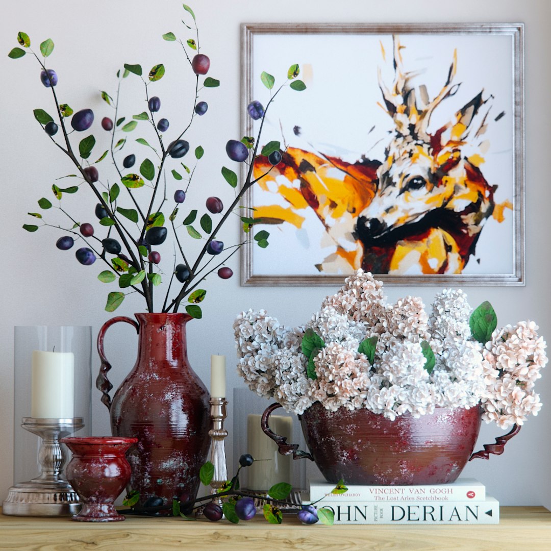 Decor set 3D model - TurboSquid 1218632