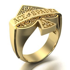 mens ring Ace of Spades