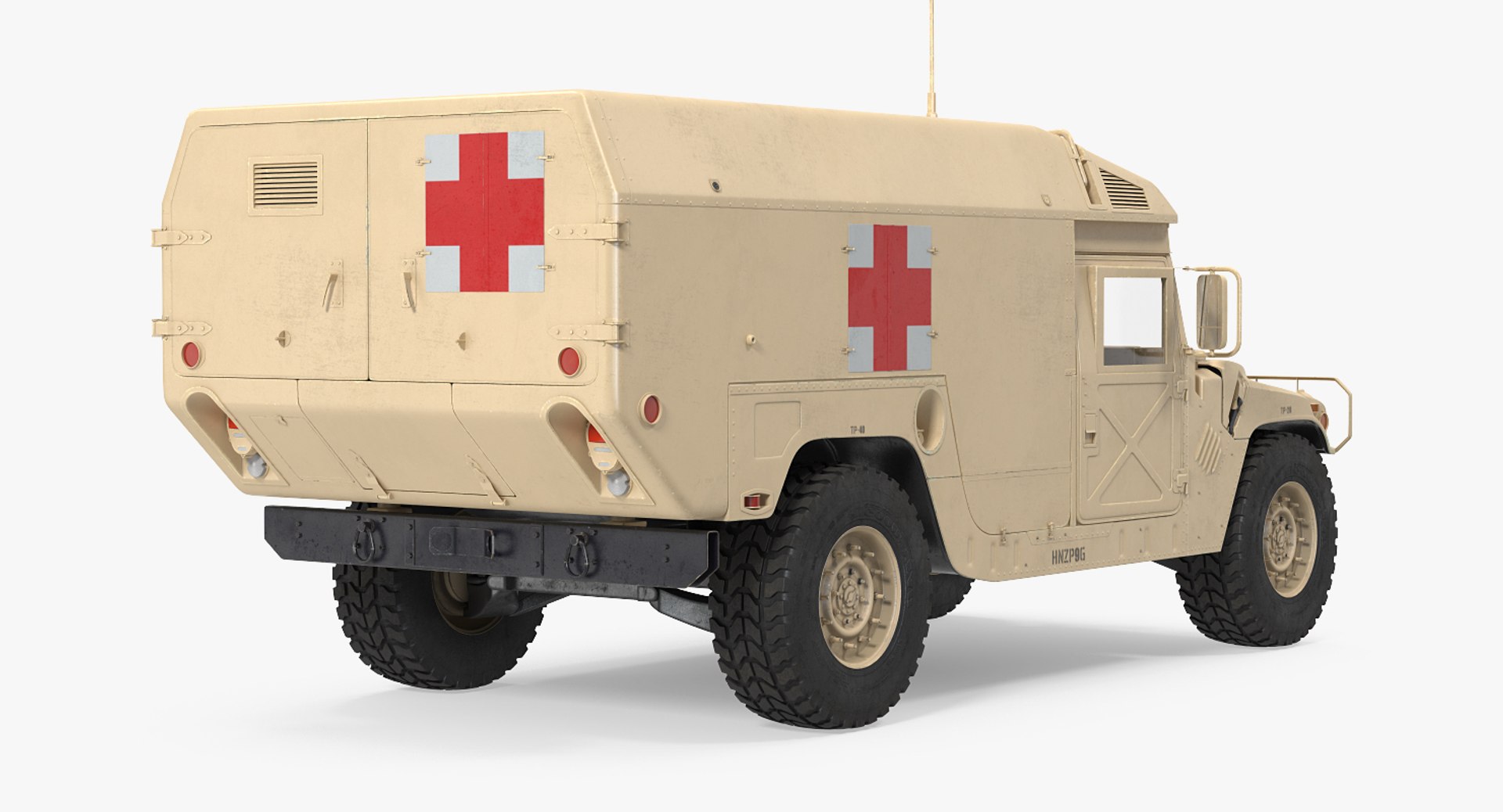 Ambulance Car Hmmwv M996 3d Model