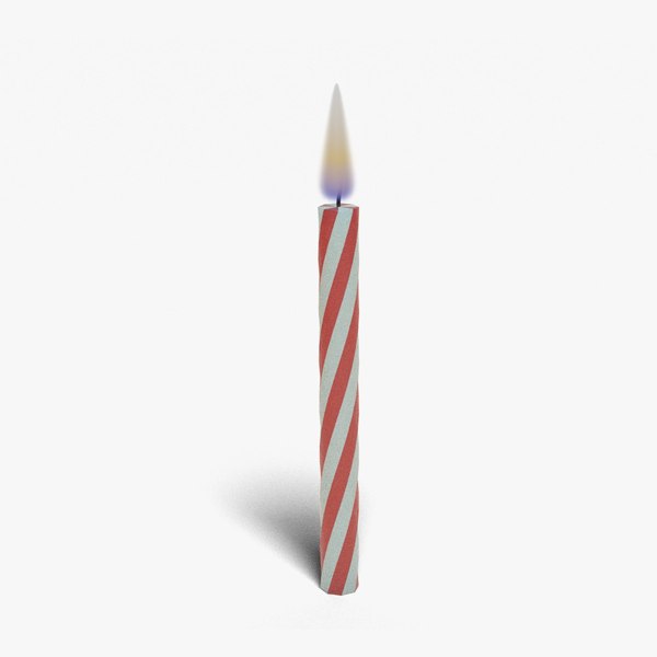 3D Birthday Candle - TurboSquid 1833670