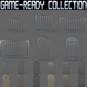 3D model PBR Prison Window - Collection