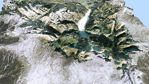 Mountain landscape Alps Switzerland 3D model