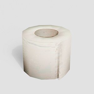 3D model Toilet Paper - Game Ready Retro Style