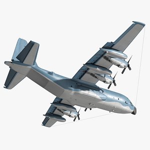 MC 130E Military Cargo Transport Aircraft Rigged for Cinema 4D