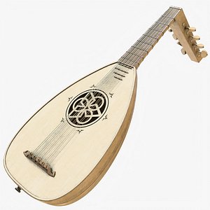 3D Lute 01 c model