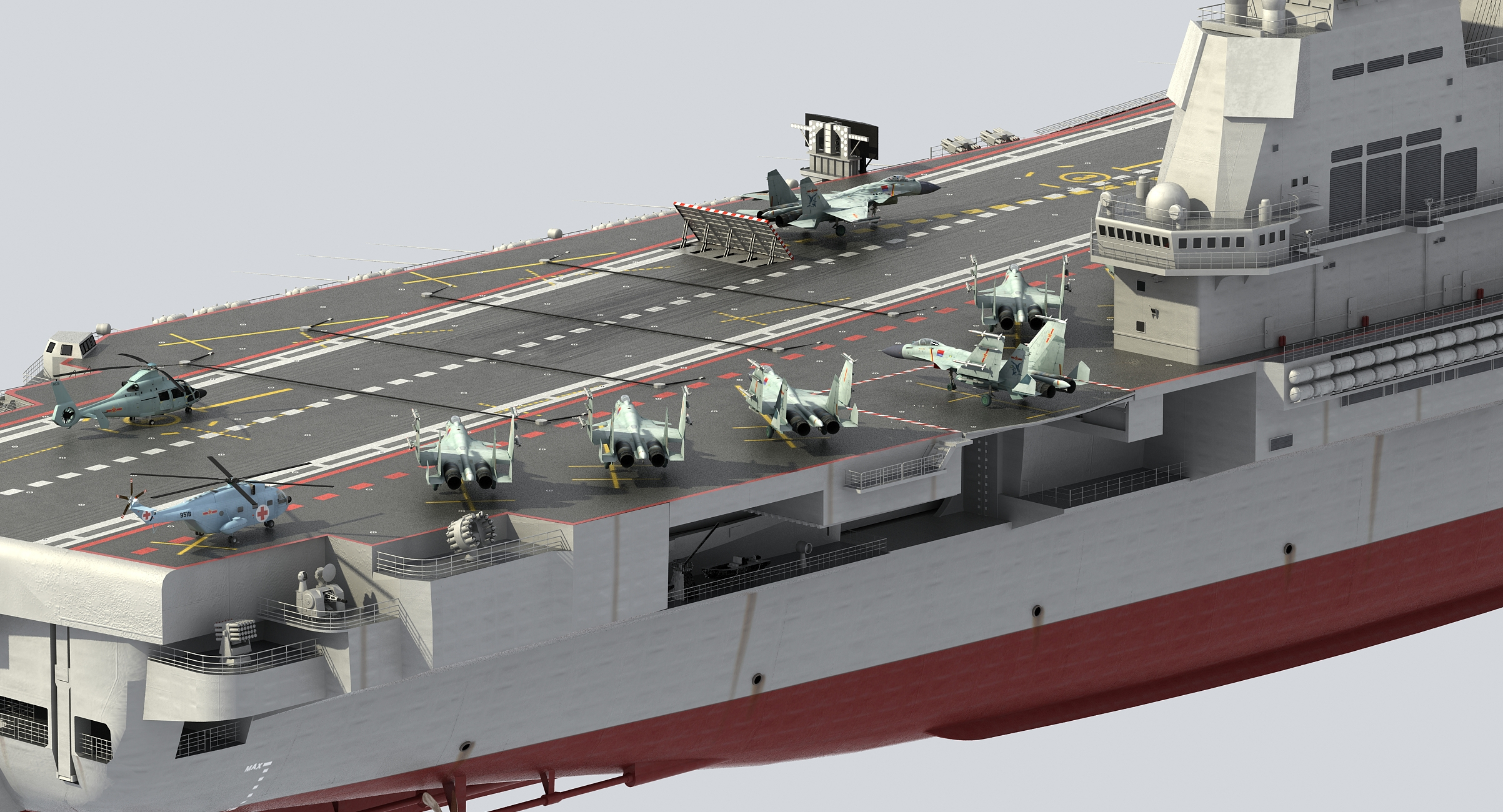 중국 항공 모함 CV-17 산동 3D 모델 - TurboSquid 1421660