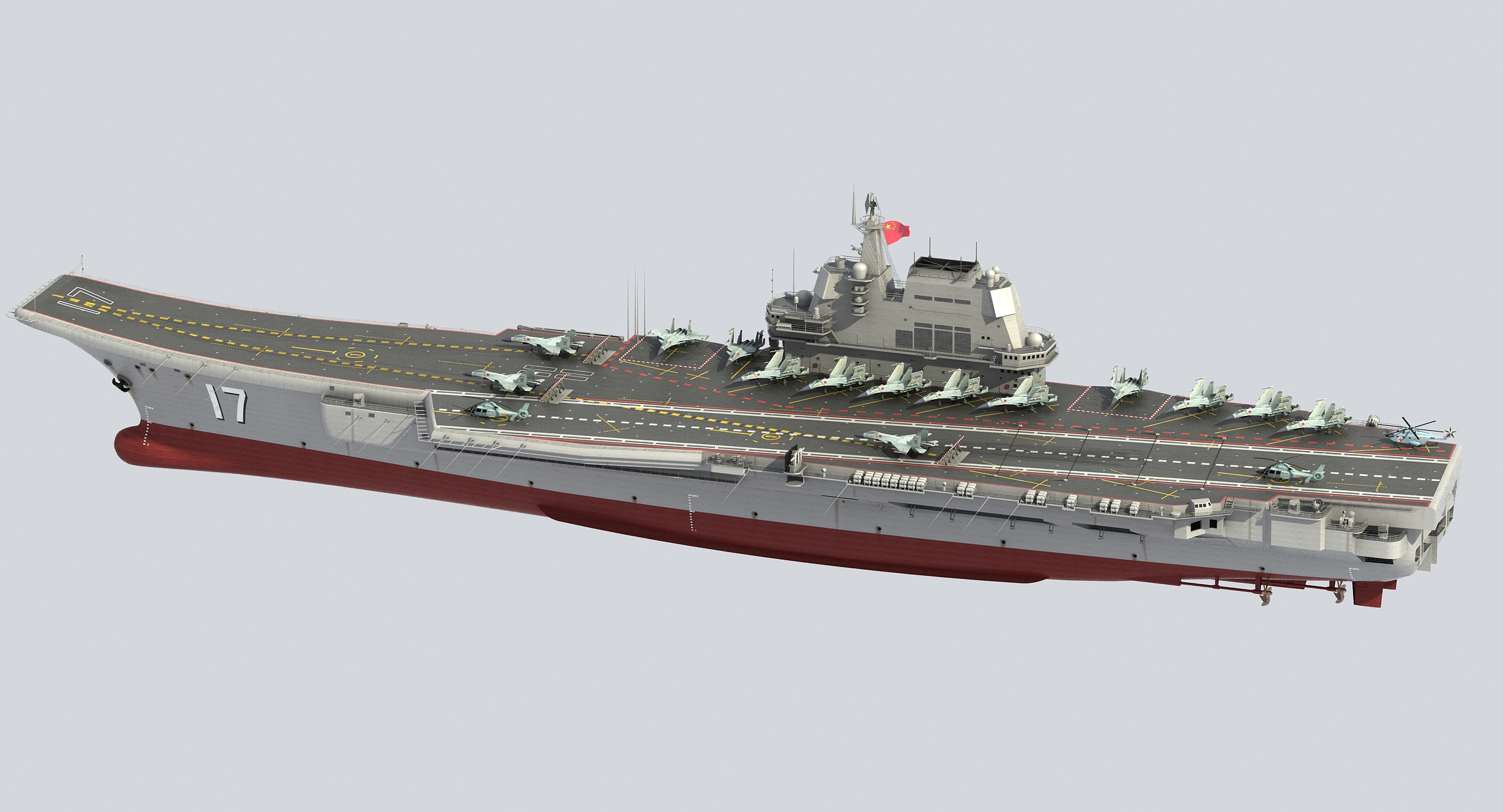 중국 항공 모함 CV-17 산동 3D 모델 - TurboSquid 1421660
