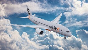 Low Poly Jetstar Plane 787
