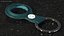 AirTag Leather Key Ring Blue 3D model
