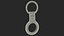 AirTag Leather Key Ring Blue 3D model