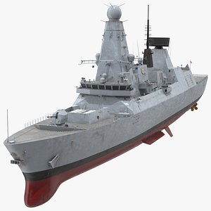 3D model Royal Navy Type 45 Destroyer