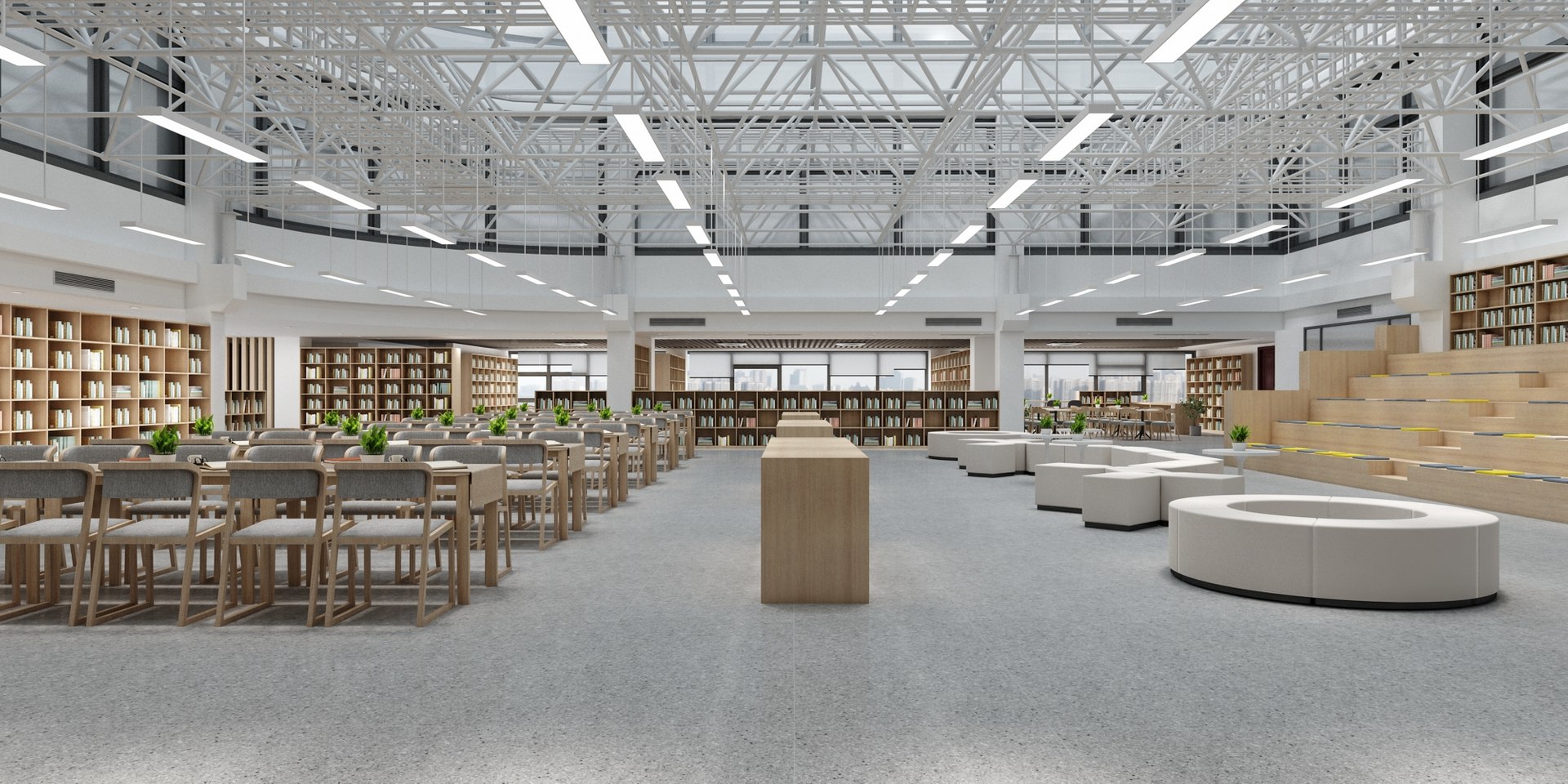 Modren Library Interior 3D - TurboSquid 2198137