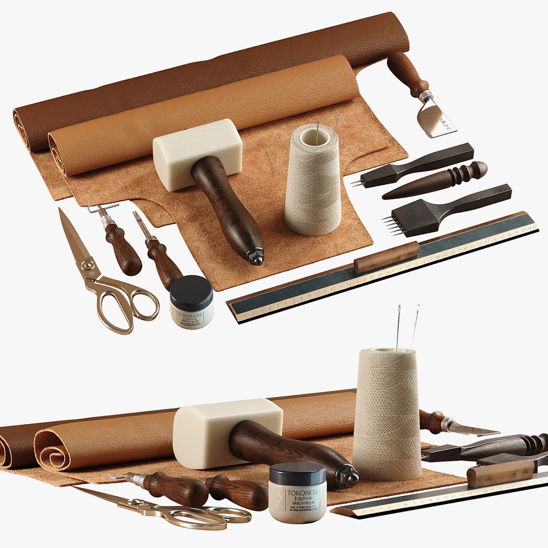 Leather Tool Set 3D Model - TurboSquid 2251682