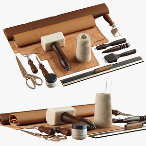 Leather Tool Set 3D model