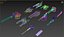 sci-fi guns set 3D model