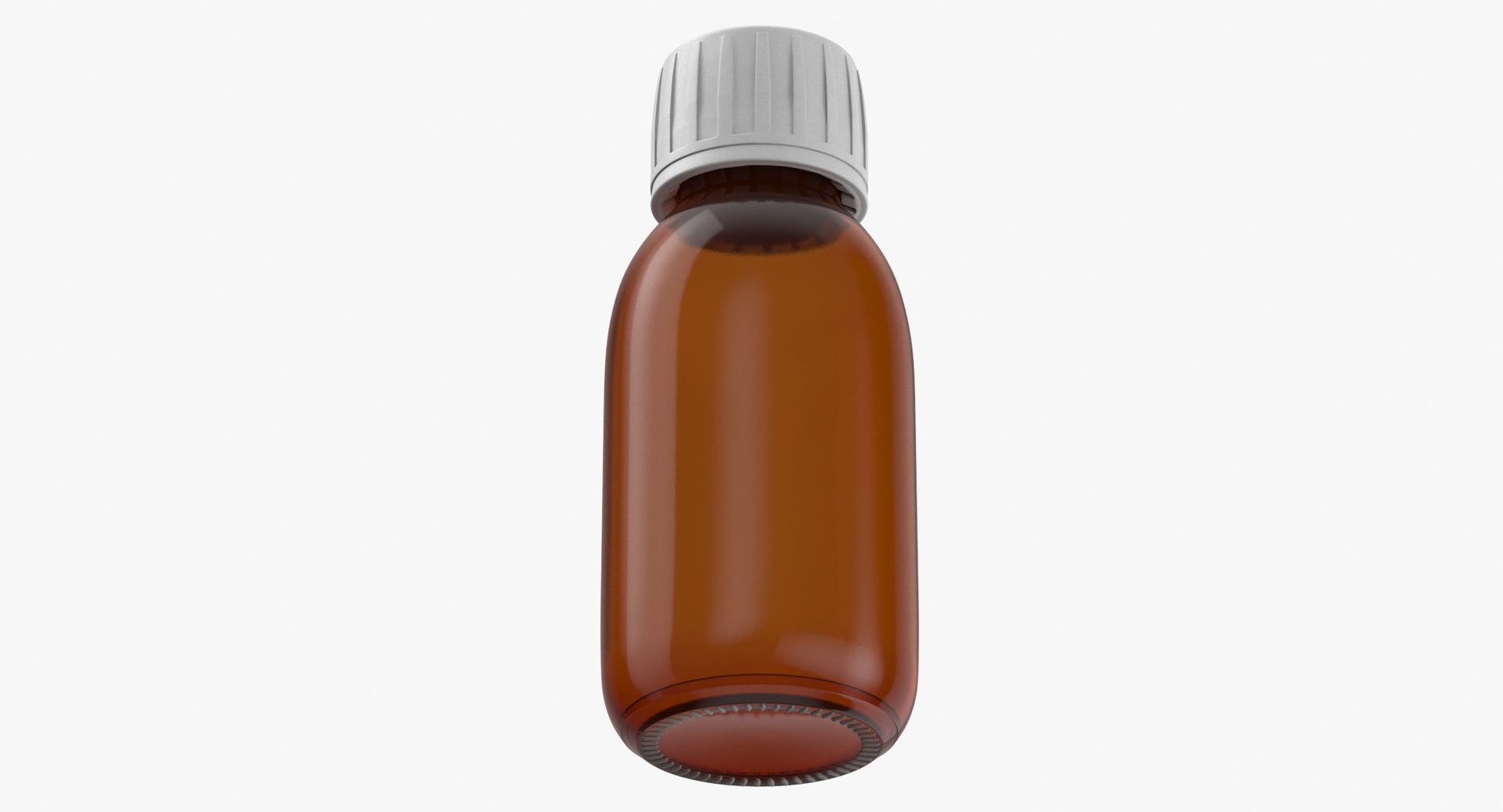 3D Glass Syrup Bottle 100ml - TurboSquid 2019648