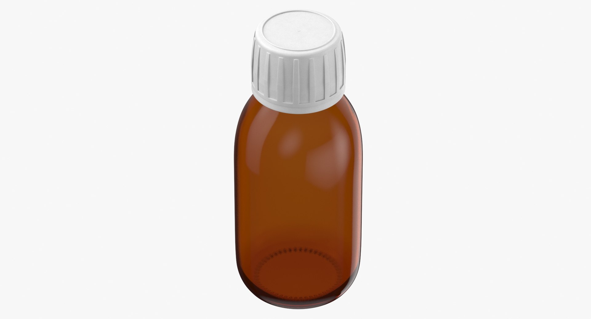 3D Glass Syrup Bottle 100ml - TurboSquid 2019648