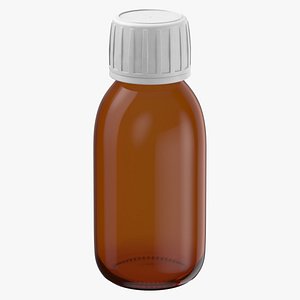 3D Glass Syrup Bottle 100ml