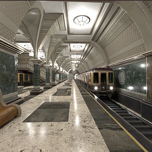 Subway station 3D model