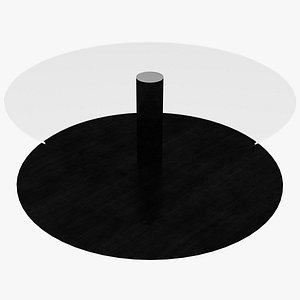 Wooden Black Mahogany Glass Round Coffee Table