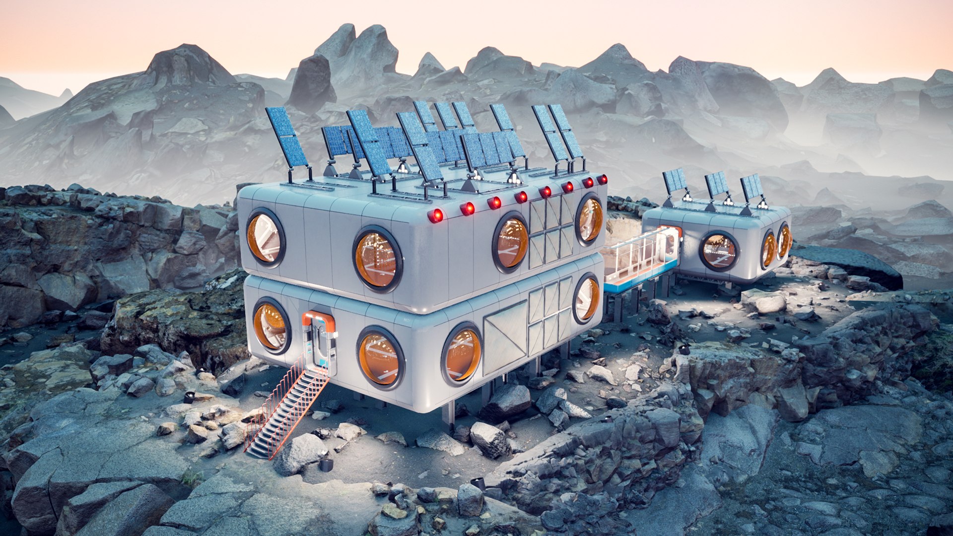 3D Modular Moon Station - TurboSquid 2137276