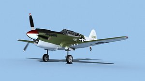 Curtiss P-40N Warhawk V02 USAAF 3D model