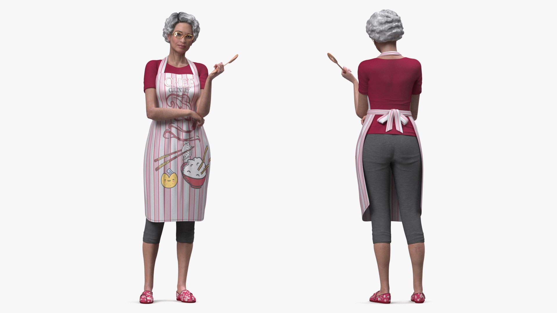 Korean Woman Kitchen Style Rigged Model - TurboSquid 2086138