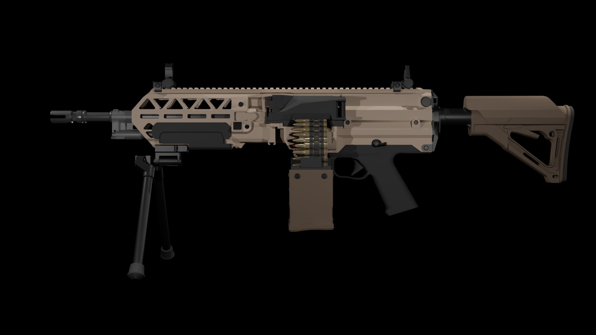 3D FN EVOLYS 556 Machine Gun Model - TurboSquid 2163690