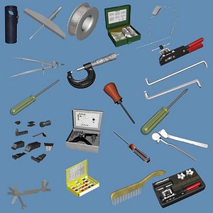 maintenance hand tools 3d model