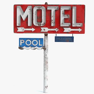 3D motel sign model