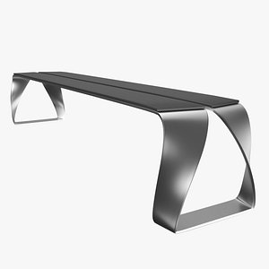 Public bench 3D model