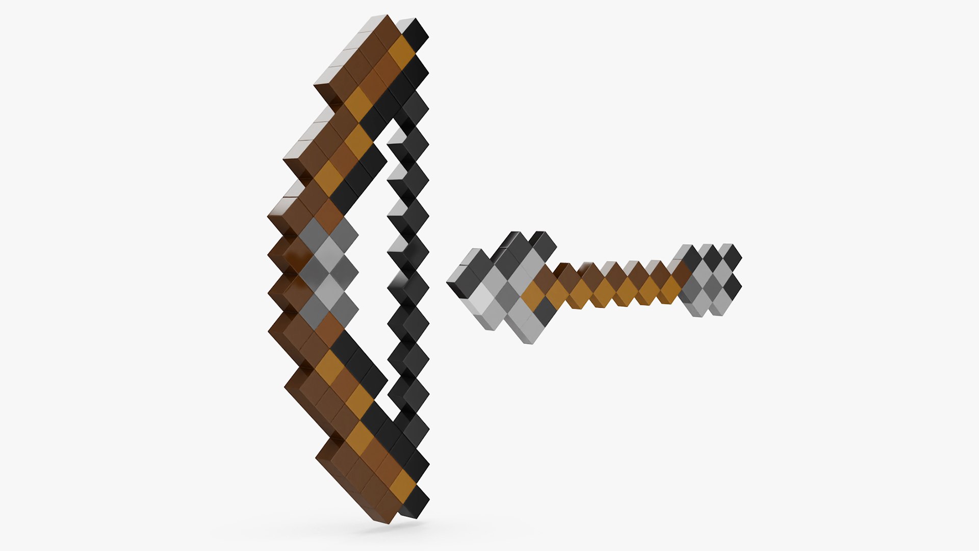 Minecraft Bow And Arrow 3D Model TurboSquid 2292452