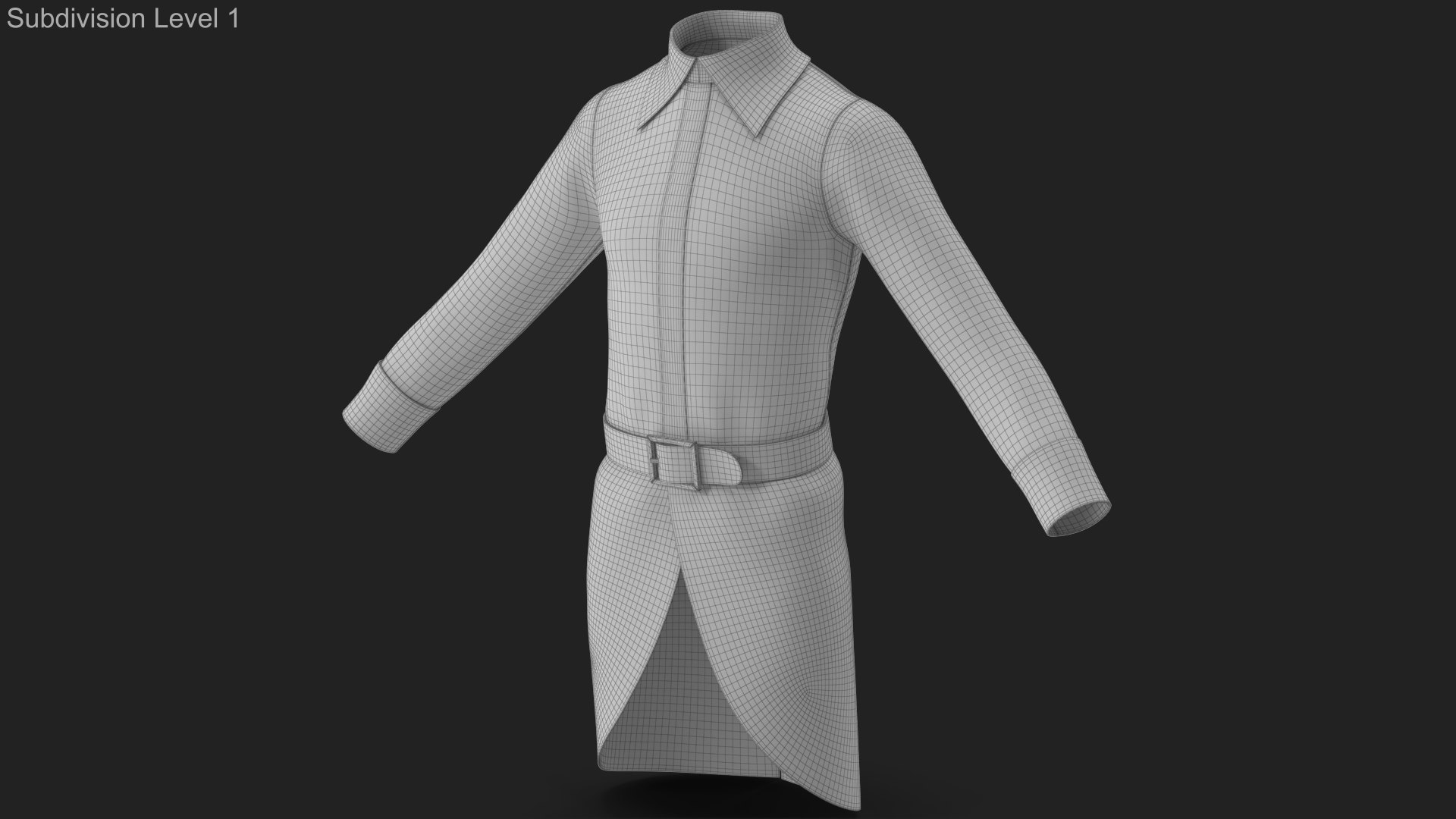 3D Coat Red with Belt https://p.turbosquid.com/ts-thumb/M4/67rlnw/Lb/wireframe_01/jpg/1754206864/1920x1080/fit_q87/e557ef615bb9969f5b04a70c7850b8003f04b60a/wireframe_01.jpg
