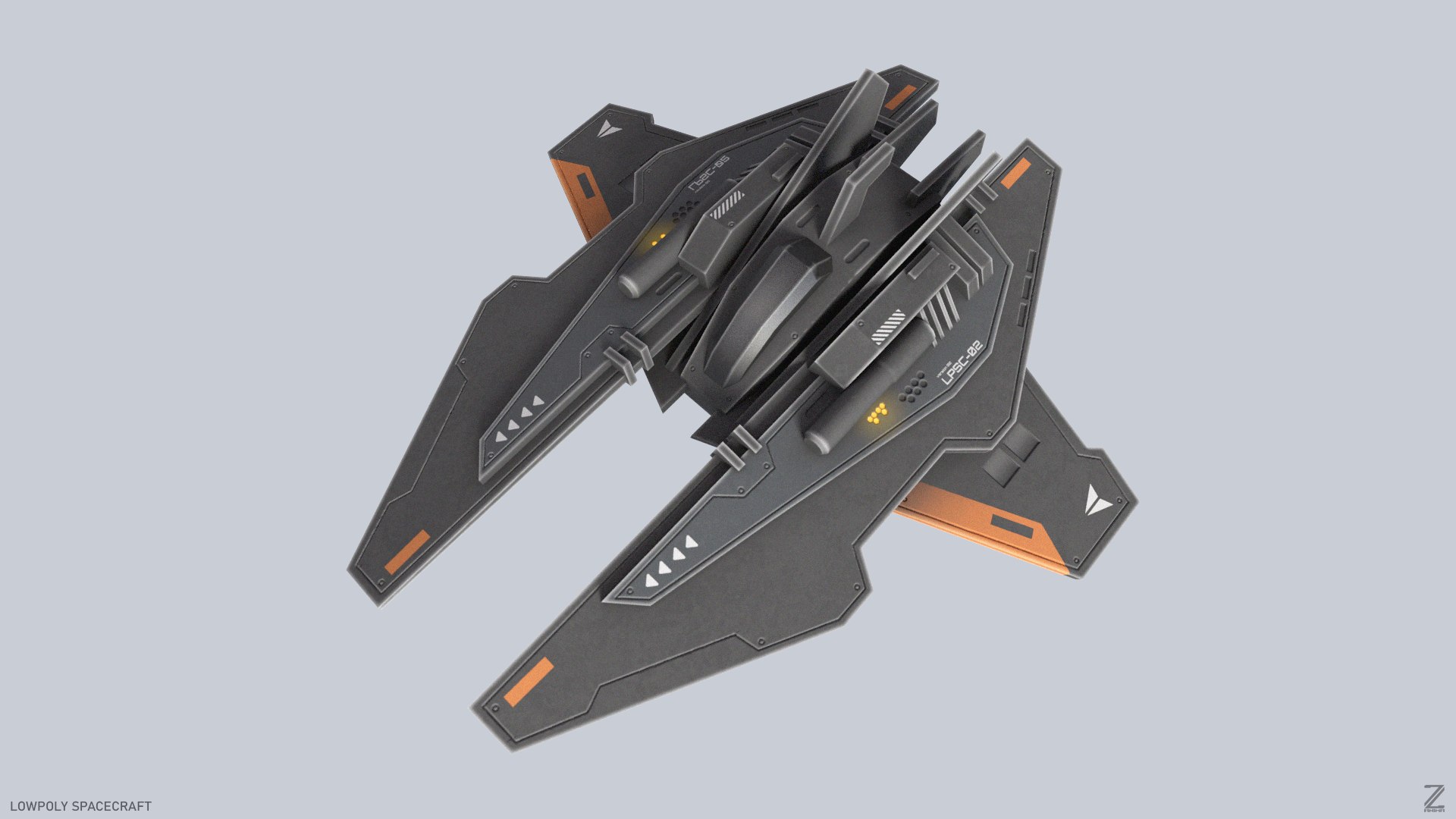 modelo 3d Nave espacial de baja poli - TurboSquid 2239567