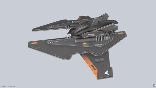 modelo 3d Nave espacial de baja poli - TurboSquid 2239567