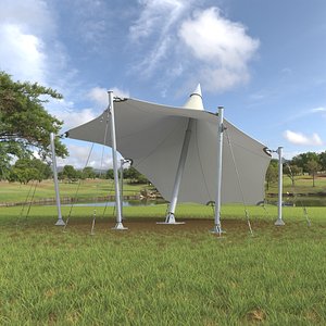 Tensile Fabric Tent 3D