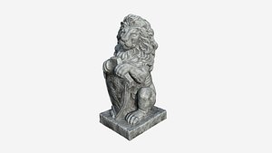 lion statue 4 3D model