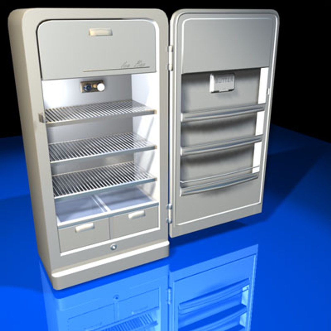 Refrigerator Retro 01 Frig 3d Model