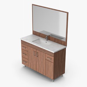 Wooden Bathroom Cabinet With Sink