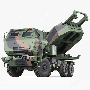 3D m142 himars army truck
