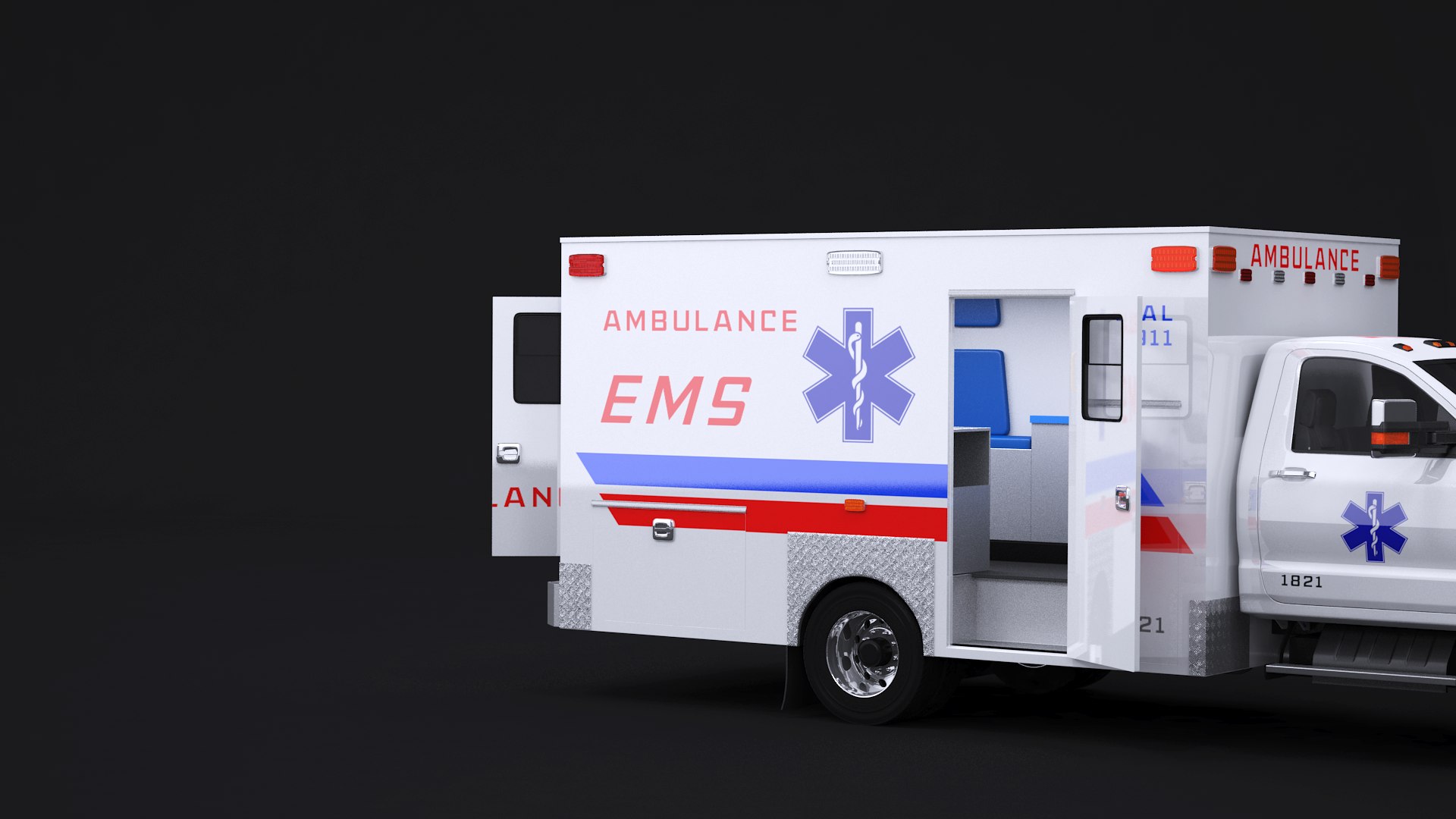 EMS Ambulance and Stretcher Collection 3D model https://p.turbosquid.com/ts-thumb/M4/XwJTUO/wJ/intcvemsfullint_0001/png/1629196539/1920x1080/fit_q87/7f74fcdc99a0daa79803273dc826853f844a1a1d/intcvemsfullint_0001.jpg
