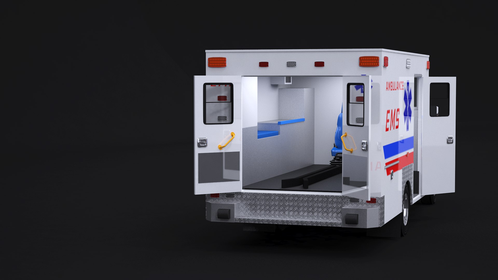 EMS Ambulance and Stretcher Collection 3D model https://p.turbosquid.com/ts-thumb/M4/XwJTUO/yG/intcvemsfullint_0000/png/1629196506/1920x1080/fit_q87/5d00b85a98a212e2b62951a46438b739d19ebfa4/intcvemsfullint_0000.jpg