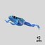 Dendrobates Tinctorius 점프 포즈
