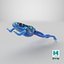 Dendrobates Tinctorius 점프 포즈