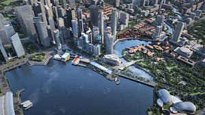 3D Singapore city  Singapore Downtown model
