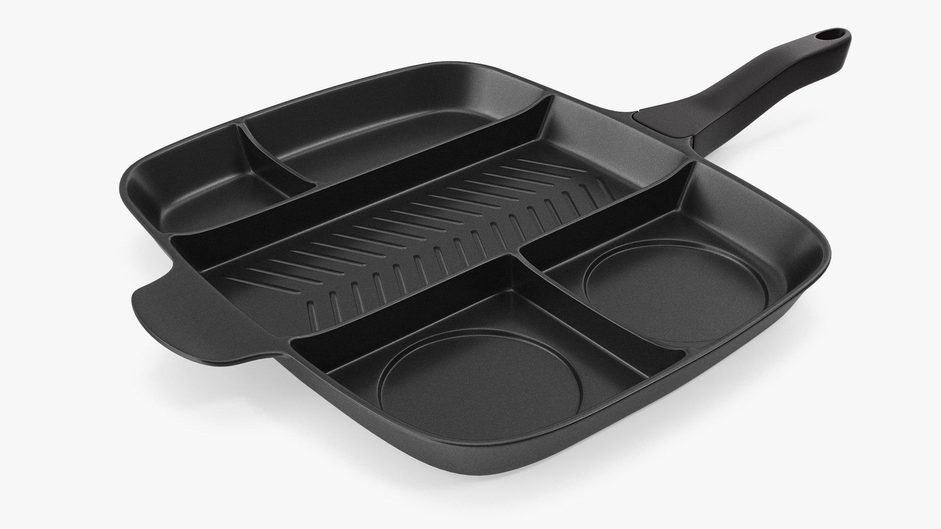 Divided 5 Section Grill Griddle Skillet Generic 3D model preview