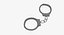 handcuffs prison ball chain 3D model