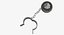 handcuffs prison ball chain 3D model