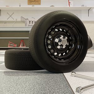 High-Performance Sport Car Wheel for Games Rendering